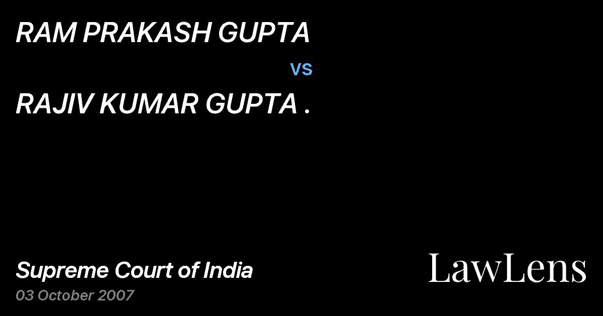 Preview image for RAM PRAKASH GUPTA vs. RAJIV KUMAR GUPTA .