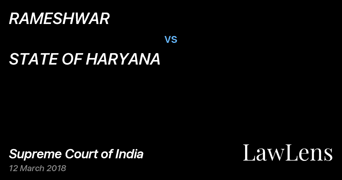 Preview image for RAMESHWAR vs. STATE OF HARYANA