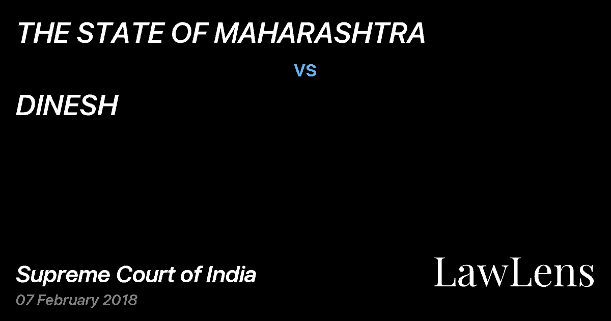 Preview image for THE STATE OF MAHARASHTRA vs. DINESH