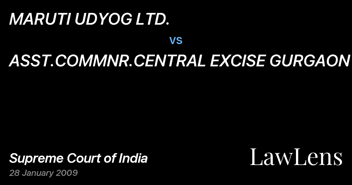Preview image for MARUTI UDYOG LTD. vs. ASST.COMMNR.CENTRAL EXCISE GURGAON