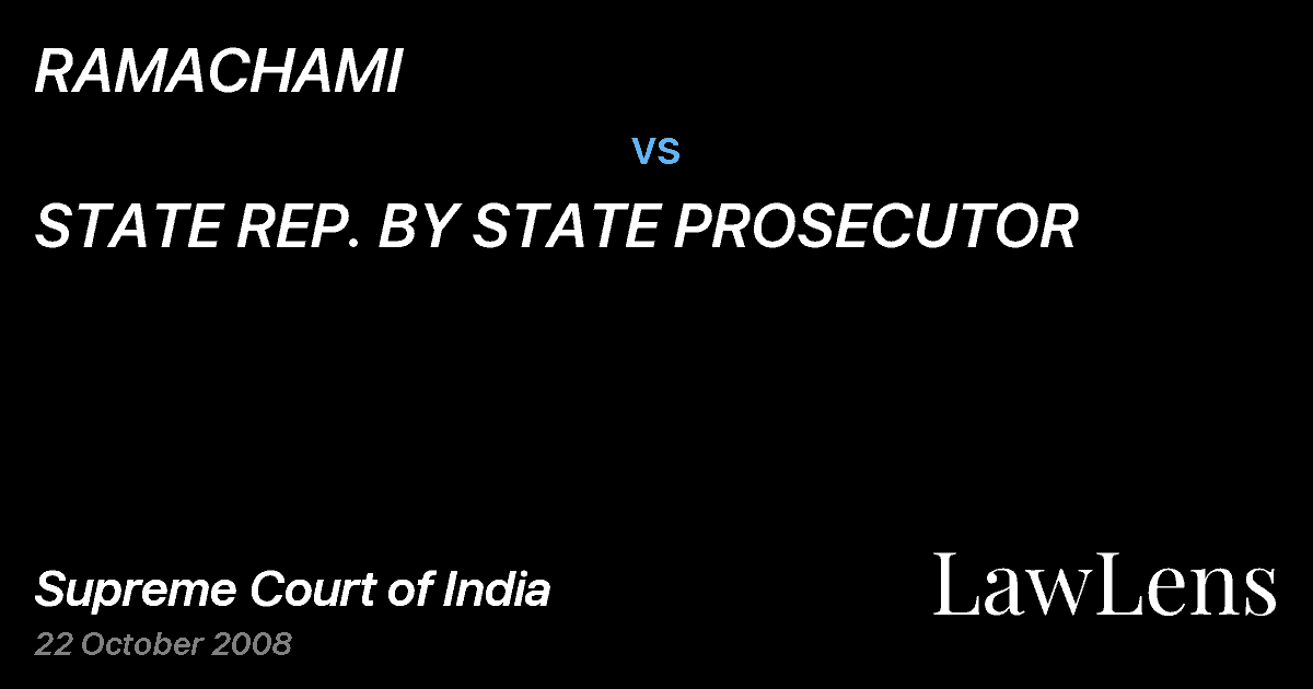 Preview image for RAMACHAMI vs. STATE REP. BY STATE PROSECUTOR