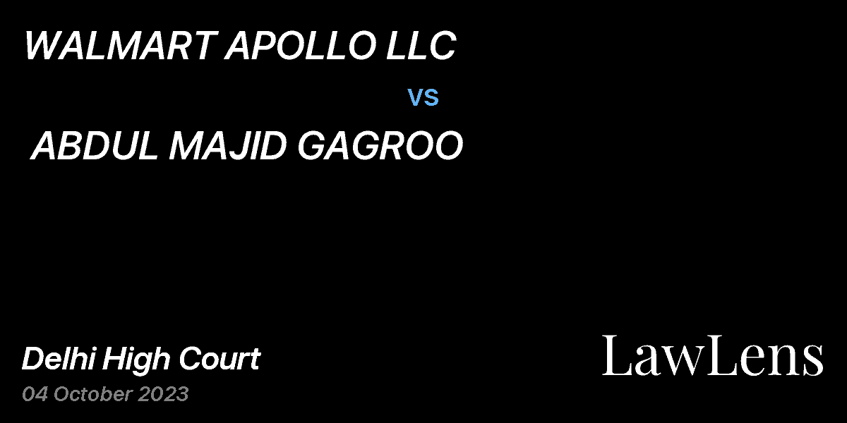 Preview image for WALMART APOLLO LLC  vs.  ABDUL MAJID GAGROO