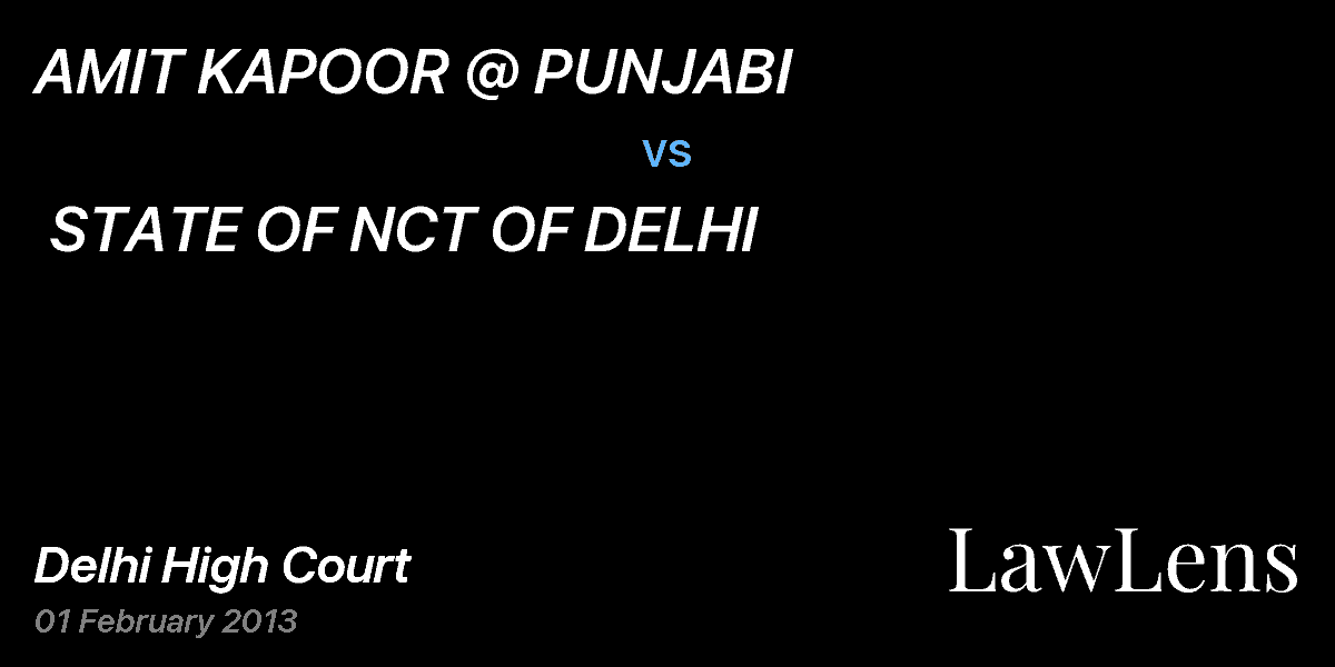 Preview image for AMIT KAPOOR @ PUNJABI   vs.  STATE OF NCT OF DELHI 