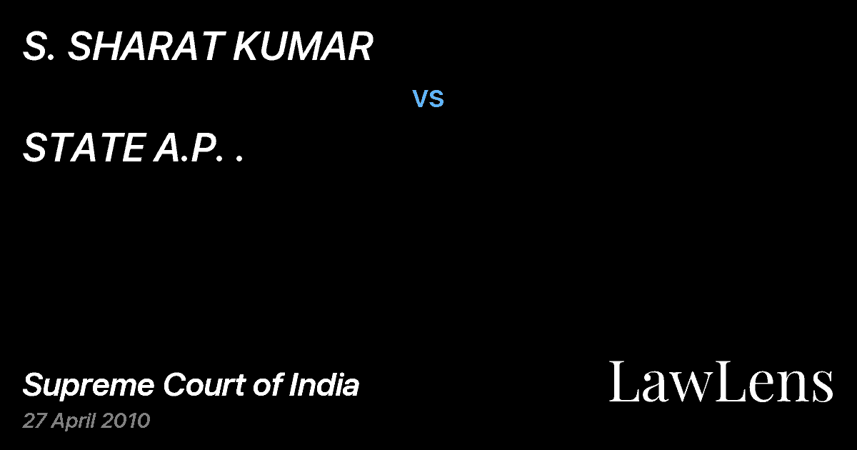 Preview image for S. SHARAT KUMAR vs. STATE A.P. .