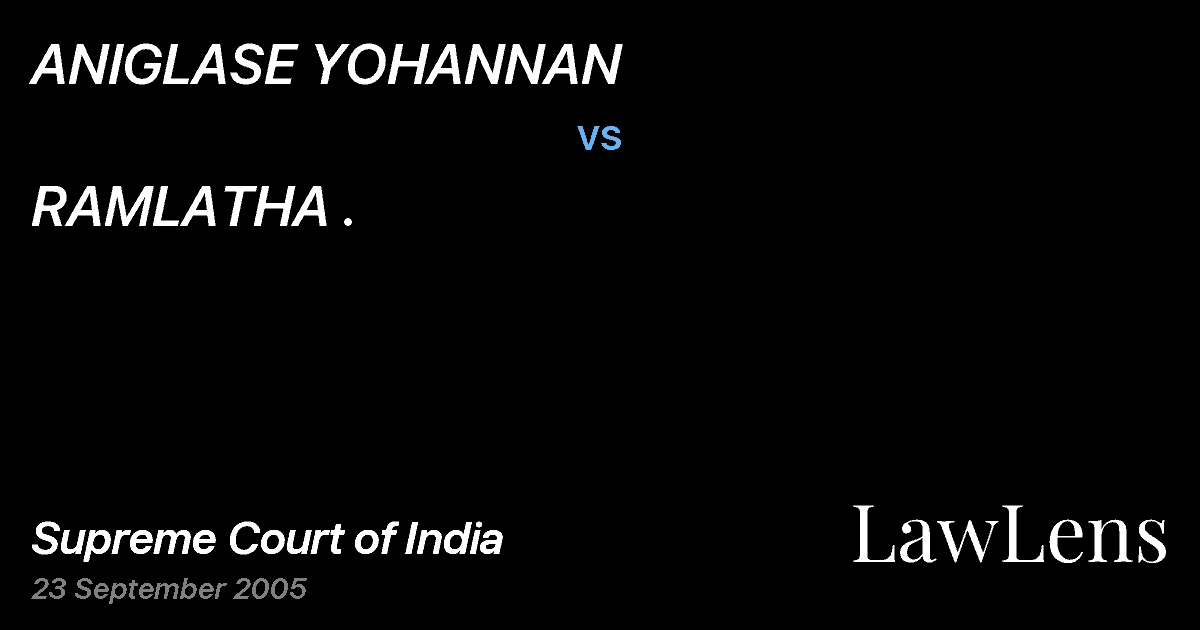 Preview image for ANIGLASE YOHANNAN vs. RAMLATHA .