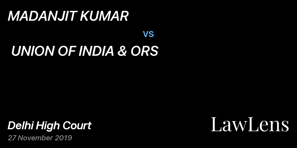 Preview image for MADANJIT KUMAR vs. UNION OF INDIA & ORS