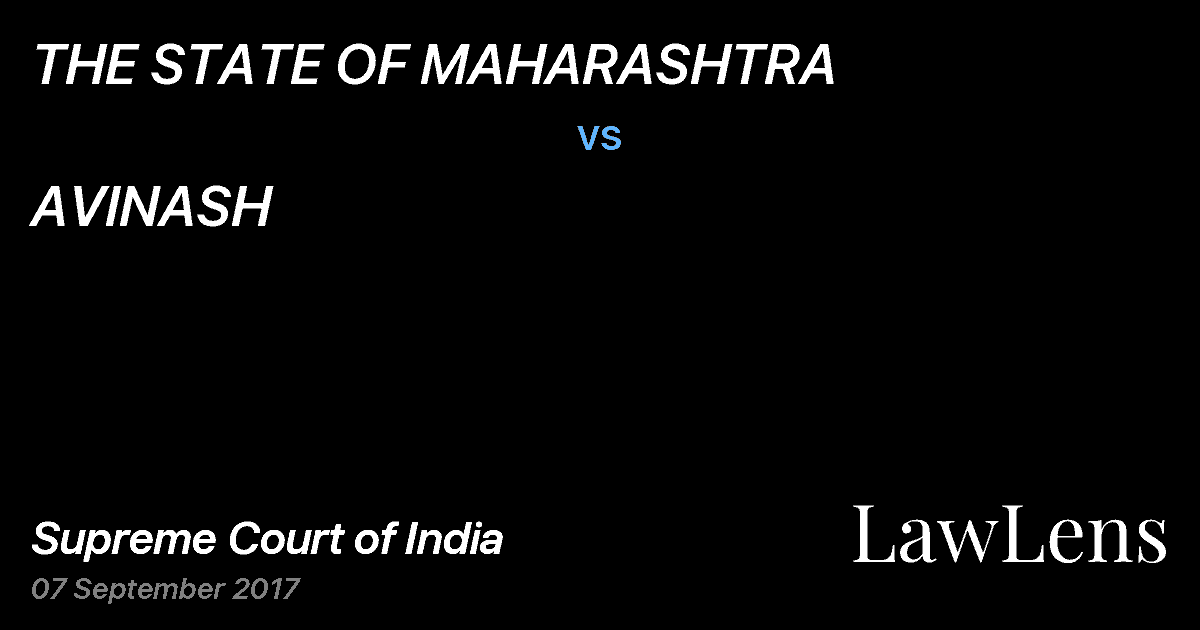 Preview image for THE STATE OF MAHARASHTRA vs. AVINASH