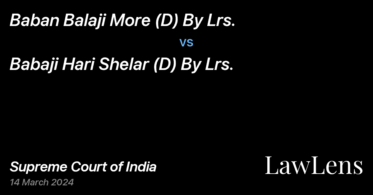 Preview image for Baban Balaji More (D) By Lrs. vs. Babaji Hari Shelar (D) By Lrs.