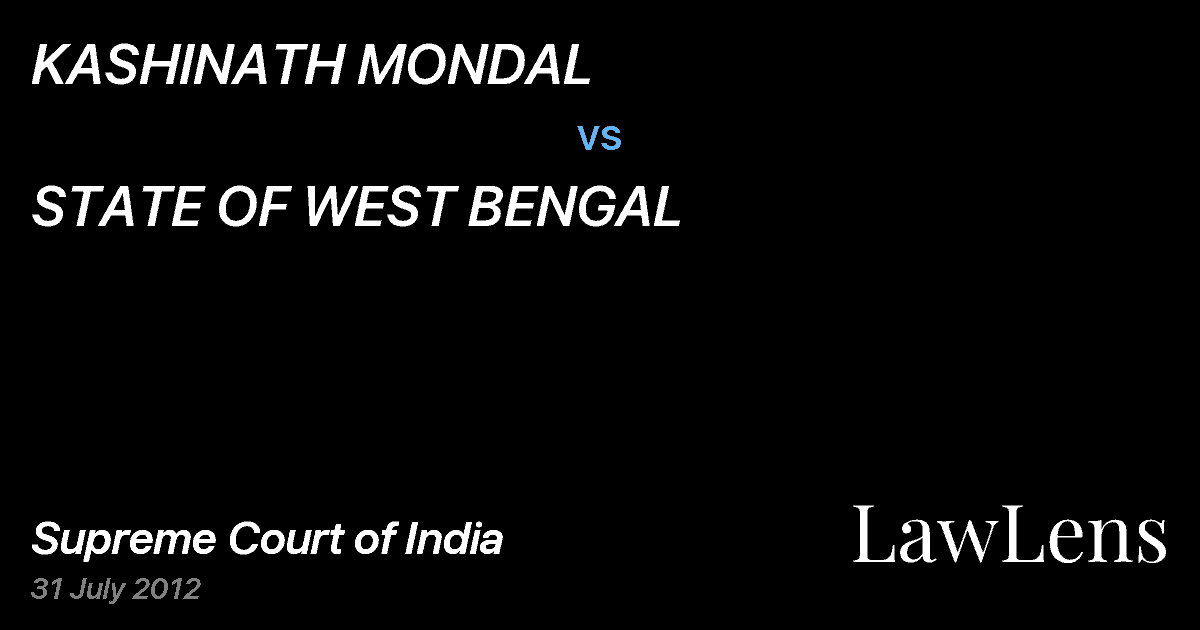Preview image for KASHINATH MONDAL vs. STATE OF WEST BENGAL
