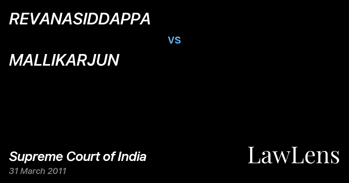 Preview image for REVANASIDDAPPA vs. MALLIKARJUN