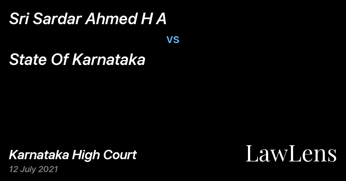 Preview image for Sri Sardar Ahmed H A vs. State Of Karnataka