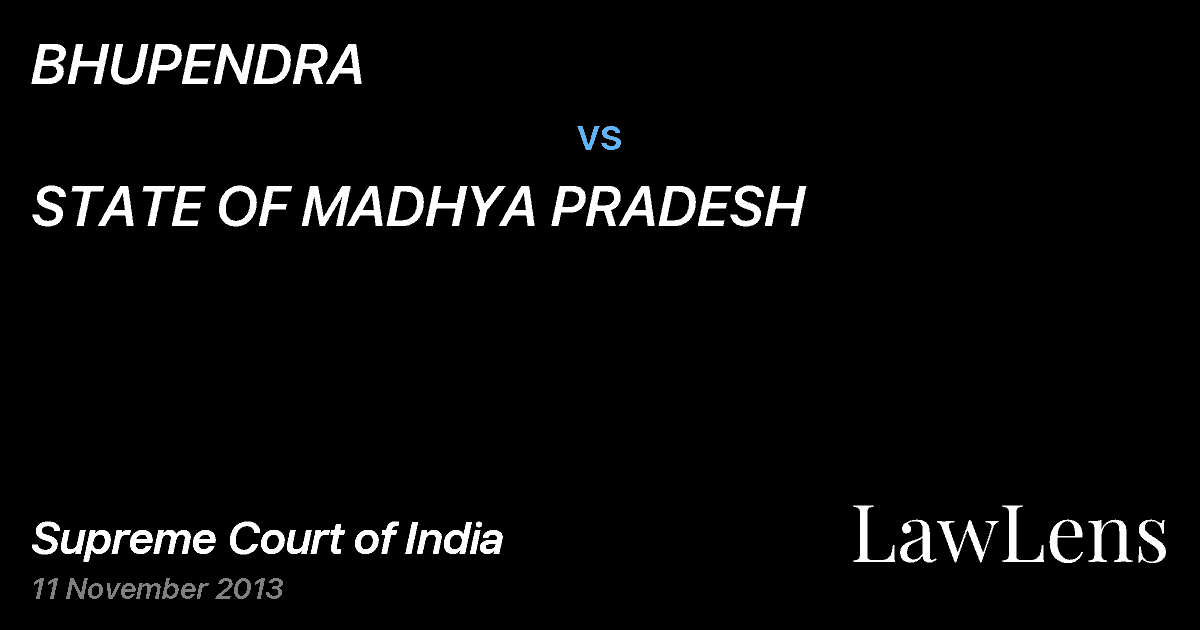 Preview image for BHUPENDRA vs. STATE OF MADHYA PRADESH