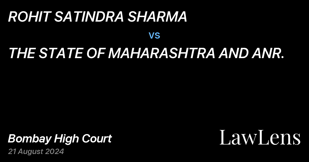 Preview image for ROHIT SATINDRA SHARMA  vs.  THE STATE OF MAHARASHTRA AND ANR.