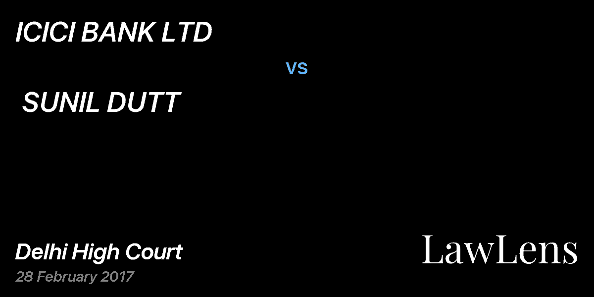 Preview image for ICICI BANK LTD   vs.  SUNIL DUTT 