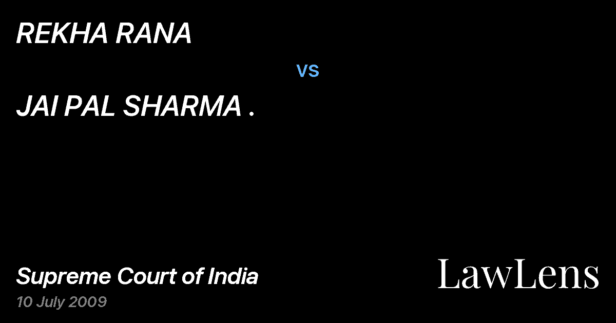 Preview image for REKHA RANA vs. JAI PAL SHARMA .