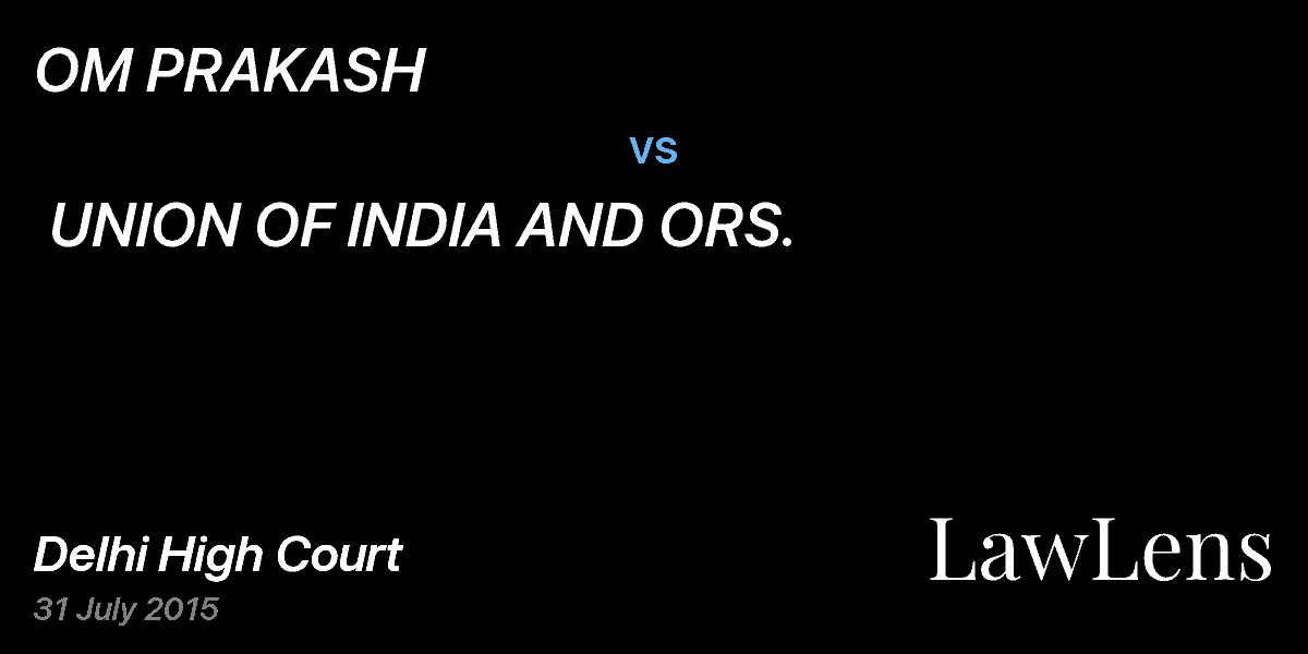 Preview image for OM PRAKASH  vs.  UNION OF INDIA AND ORS.