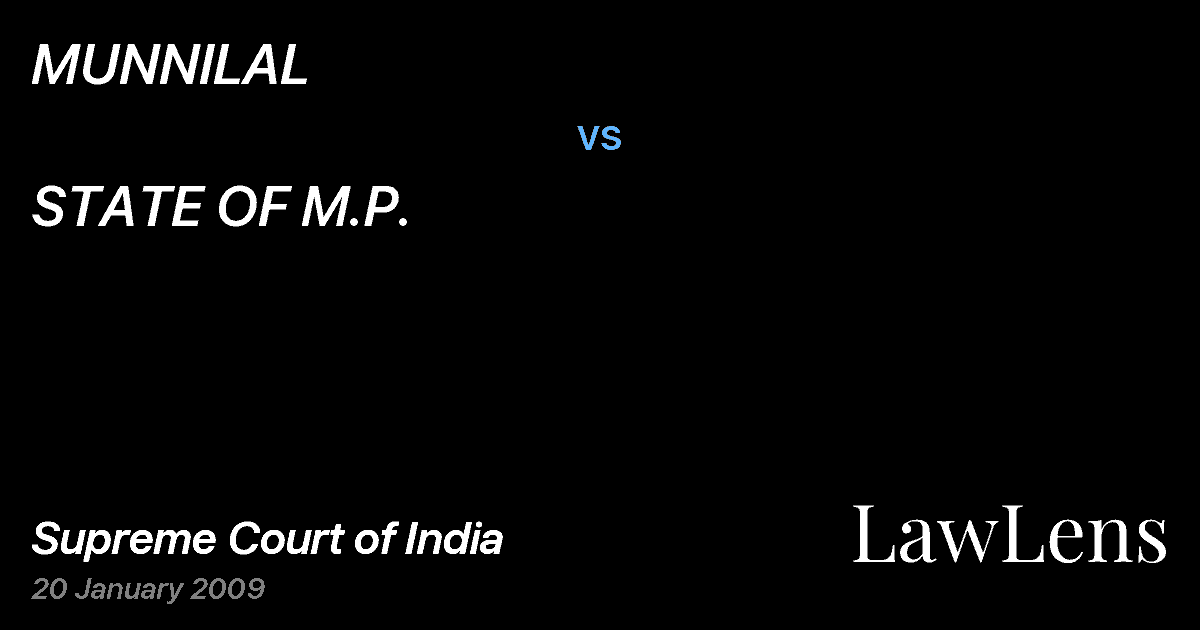 Preview image for MUNNILAL vs. STATE OF M.P.