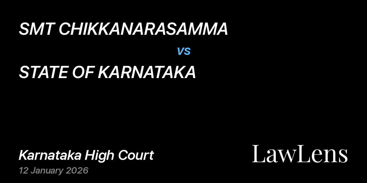 Preview image for SMT CHIKKANARASAMMA vs. STATE OF KARNATAKA