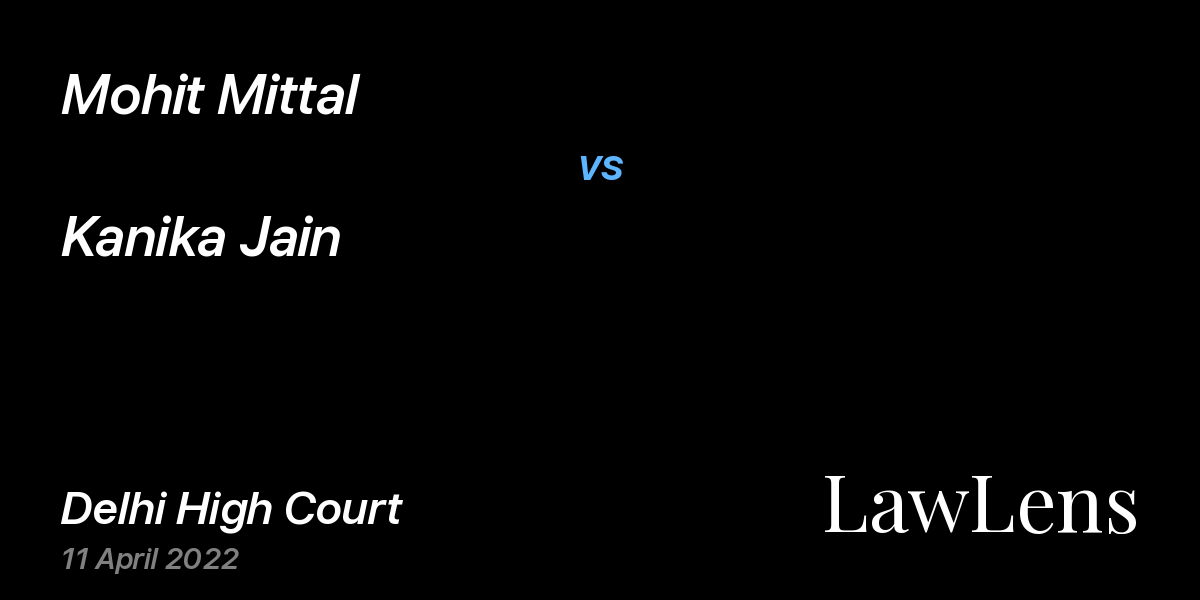 Preview image for Mohit Mittal vs. Kanika Jain