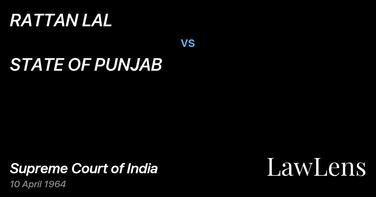 Preview image for RATTAN LAL vs. STATE OF PUNJAB
