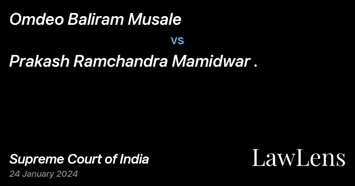 Preview image for Omdeo Baliram Musale vs. Prakash Ramchandra Mamidwar .