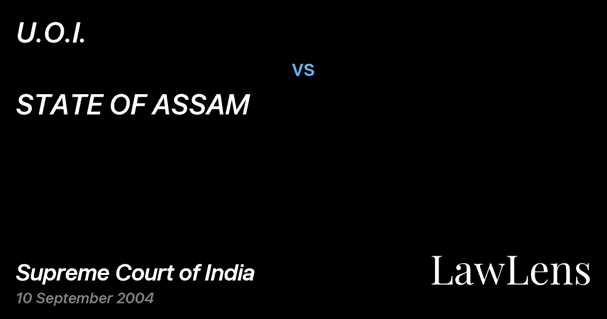 Preview image for U.O.I. vs. STATE OF ASSAM