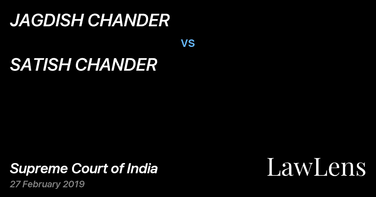 Preview image for JAGDISH CHANDER vs. SATISH CHANDER