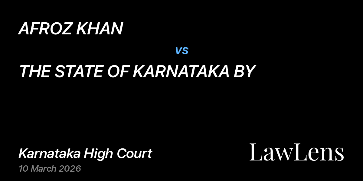 Preview image for AFROZ KHAN vs. THE STATE OF KARNATAKA BY