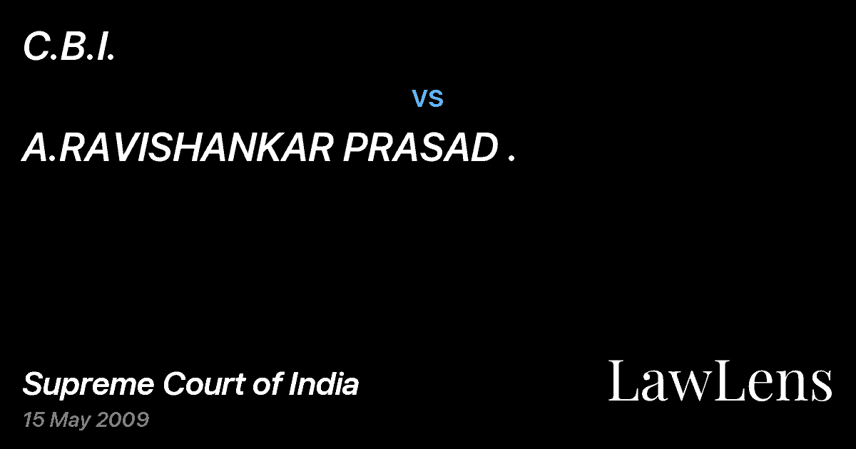 Preview image for C.B.I. vs. A.RAVISHANKAR PRASAD .