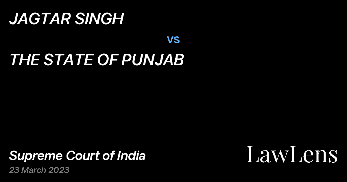 Preview image for JAGTAR SINGH vs. THE STATE OF PUNJAB
