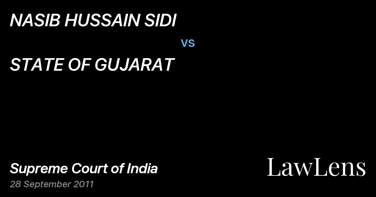 Preview image for NASIB HUSSAIN SIDI vs. STATE OF GUJARAT