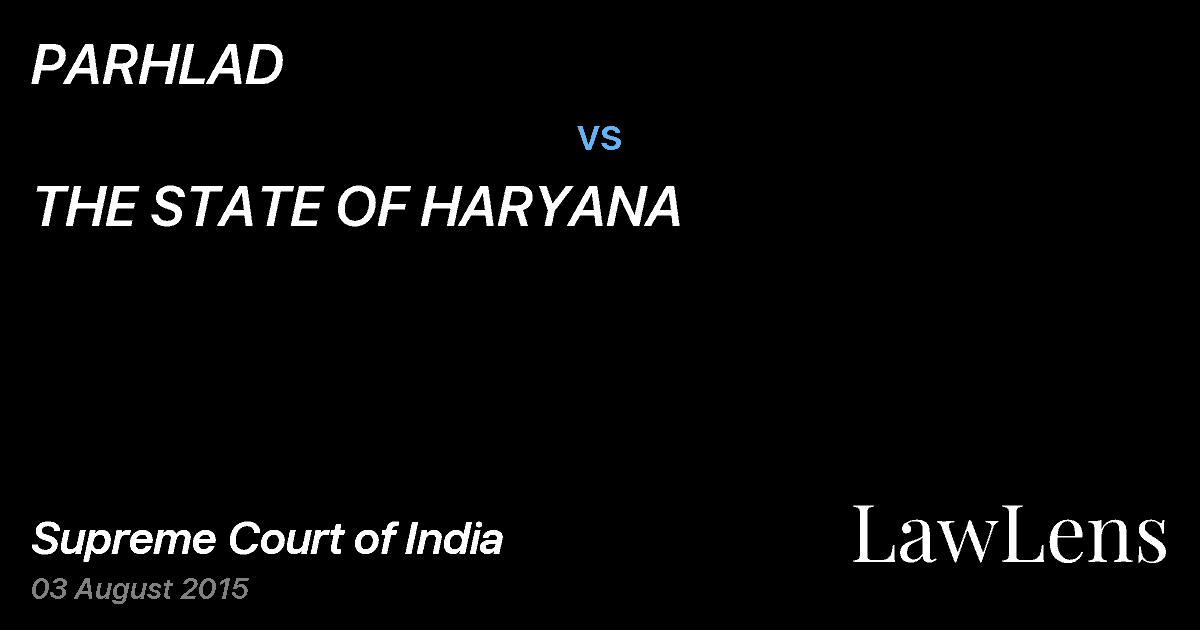 Preview image for PARHLAD vs. THE STATE OF HARYANA