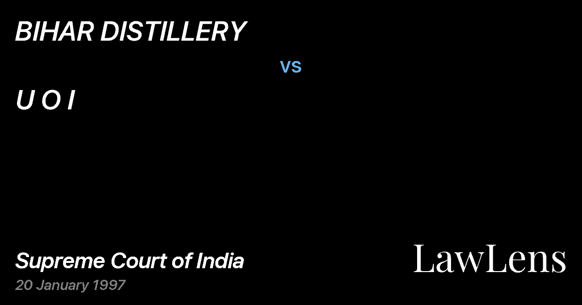 Preview image for BIHAR DISTILLERY vs. U O I