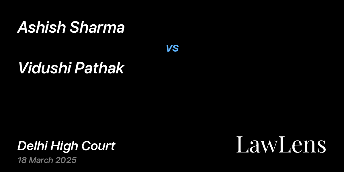 Preview image for Ashish Sharma vs. Vidushi Pathak