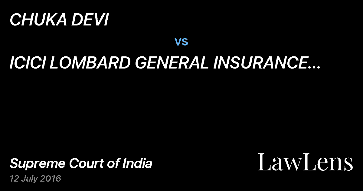 Preview image for CHUKA DEVI vs. ICICI LOMBARD GENERAL INSURANCE COMPANY LTD. .