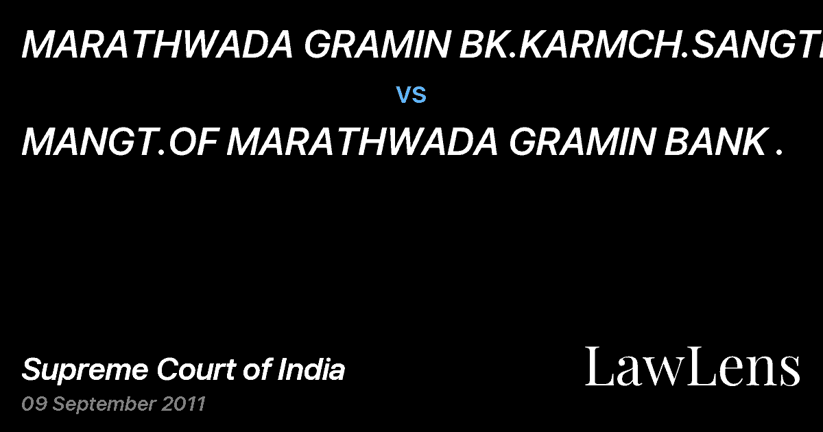 Preview image for MARATHWADA GRAMIN BK.KARMCH.SANGTN. vs. MANGT.OF MARATHWADA GRAMIN BANK .