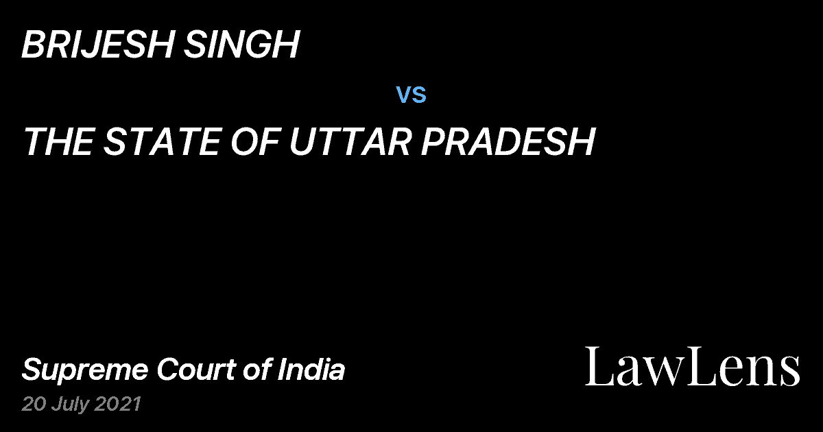 Preview image for BRIJESH SINGH vs. THE STATE OF UTTAR PRADESH