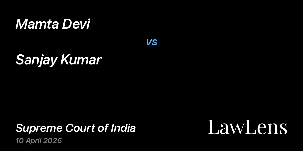 Preview image for Mamta Devi vs. Sanjay Kumar