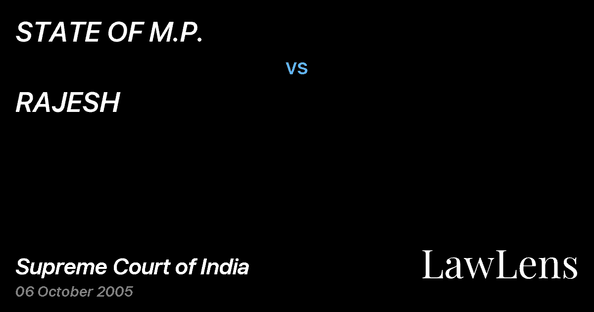 Preview image for STATE OF M.P. vs. RAJESH