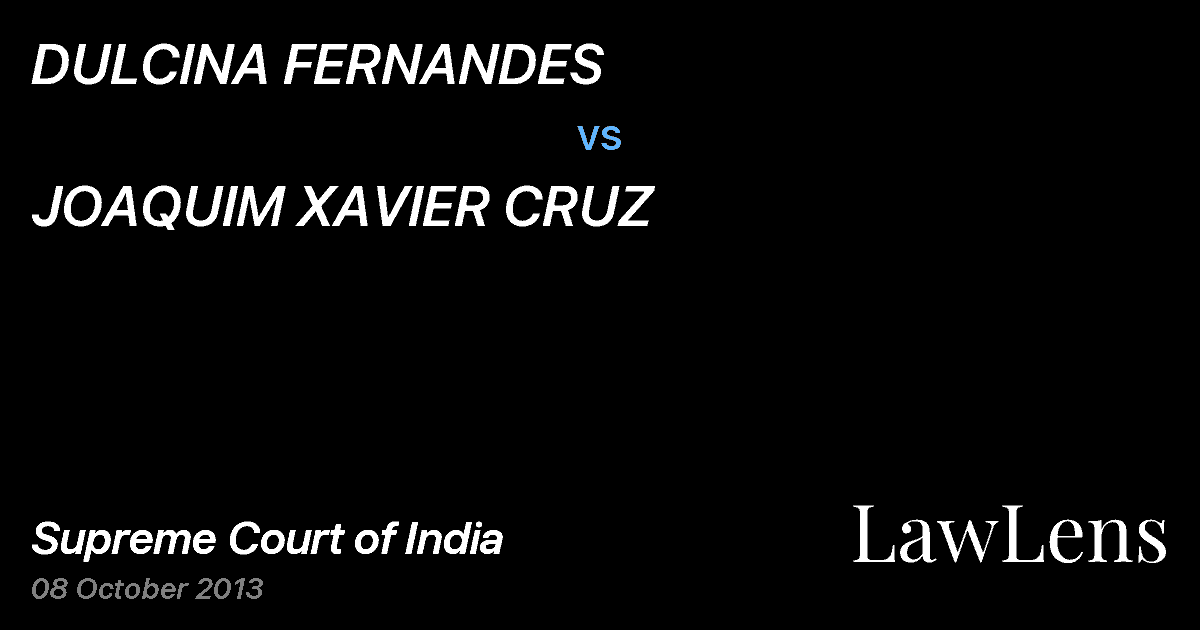 Preview image for DULCINA FERNANDES vs. JOAQUIM XAVIER CRUZ