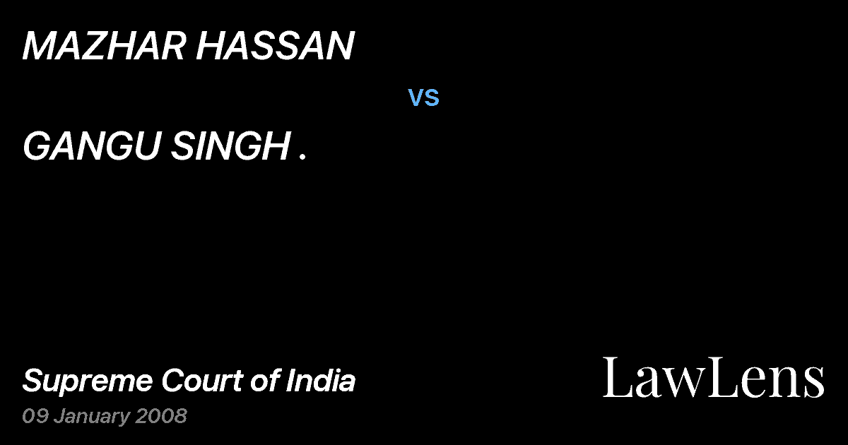 Preview image for MAZHAR HASSAN vs. GANGU SINGH .