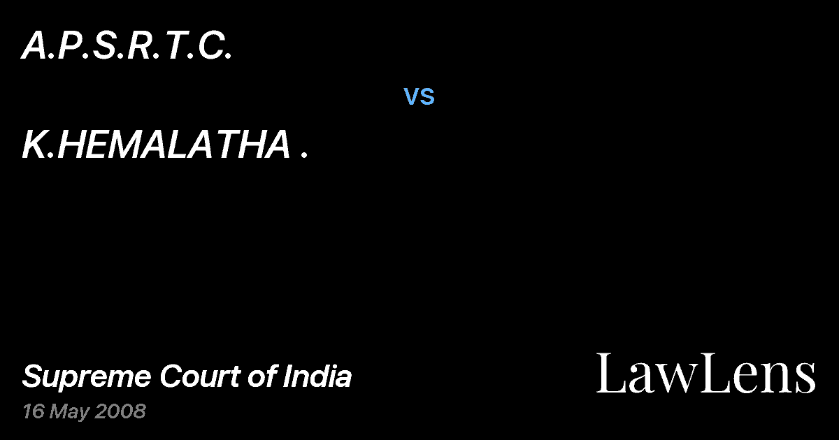 Preview image for A.P.S.R.T.C. vs. K.HEMALATHA .