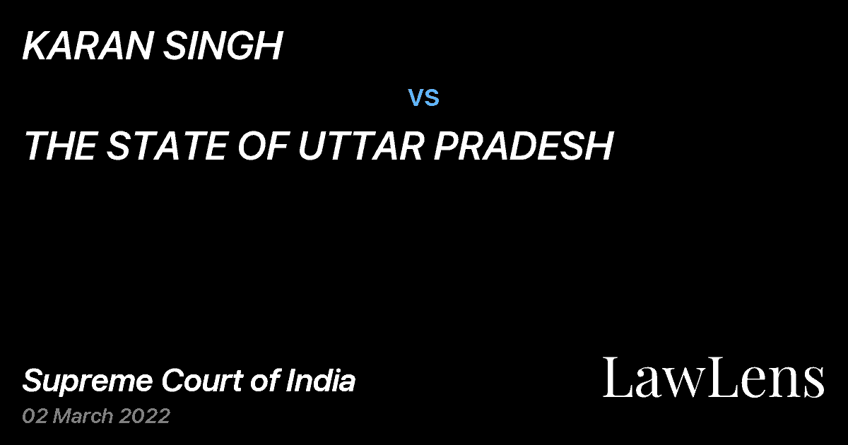 Preview image for KARAN SINGH vs. THE STATE OF UTTAR PRADESH