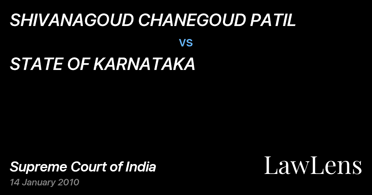 Preview image for SHIVANAGOUD CHANEGOUD PATIL vs. STATE OF KARNATAKA