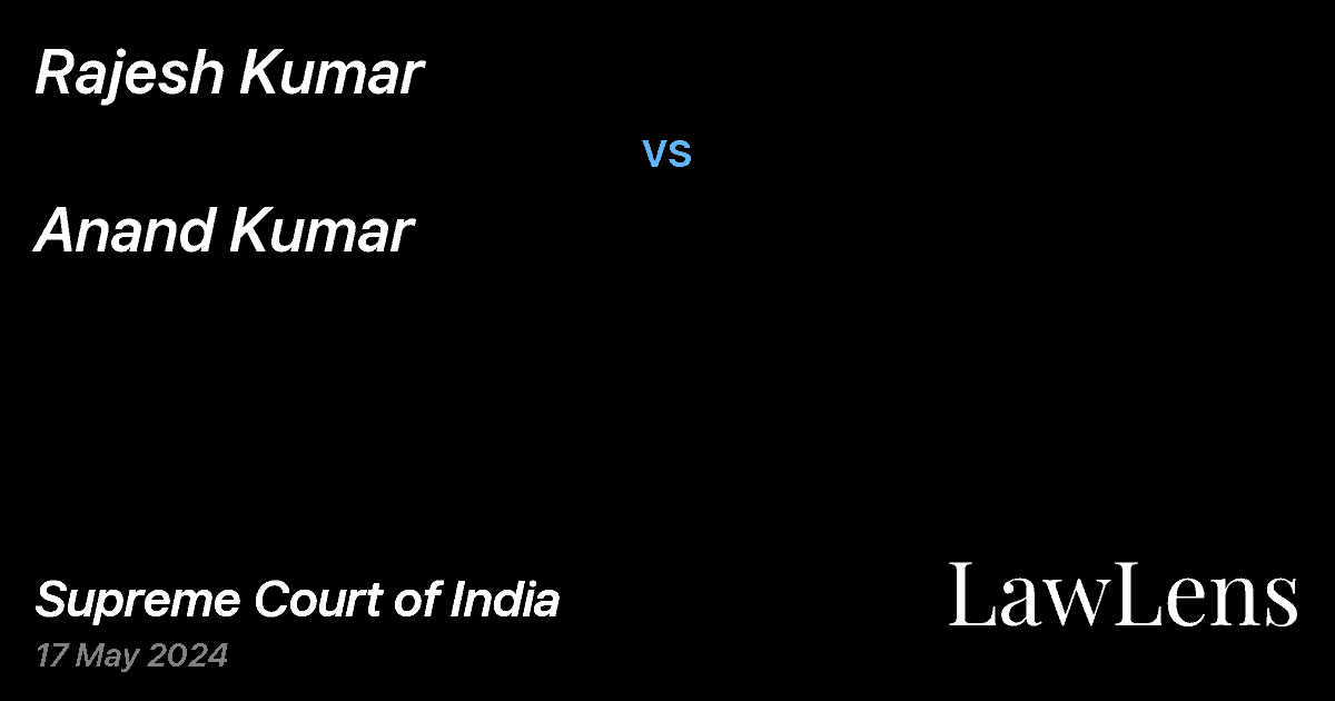 Preview image for Rajesh Kumar vs. Anand Kumar 