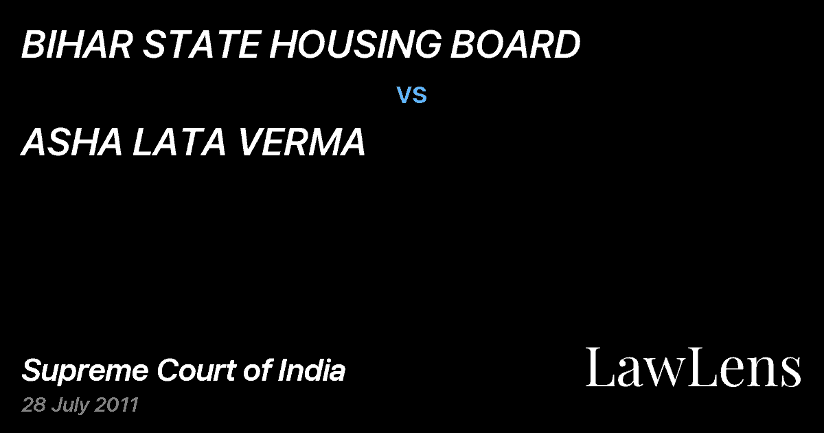 Preview image for BIHAR STATE HOUSING BOARD vs. ASHA LATA VERMA