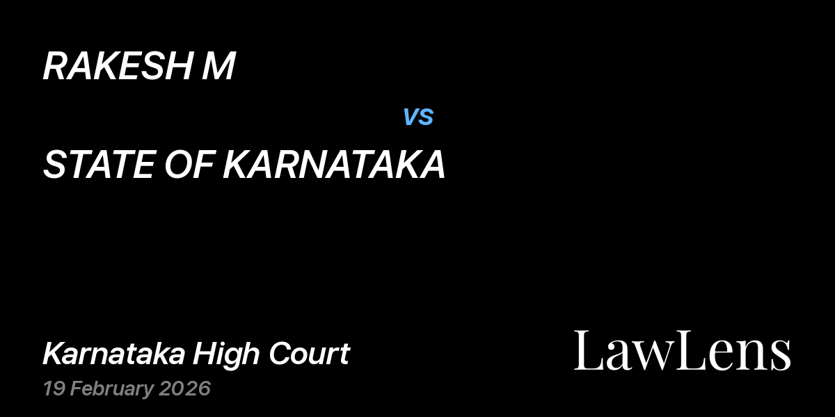 Preview image for RAKESH M vs. STATE OF KARNATAKA