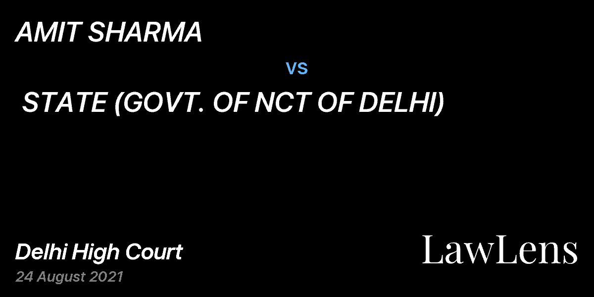 Preview image for AMIT SHARMA vs. STATE (GOVT. OF NCT OF DELHI)