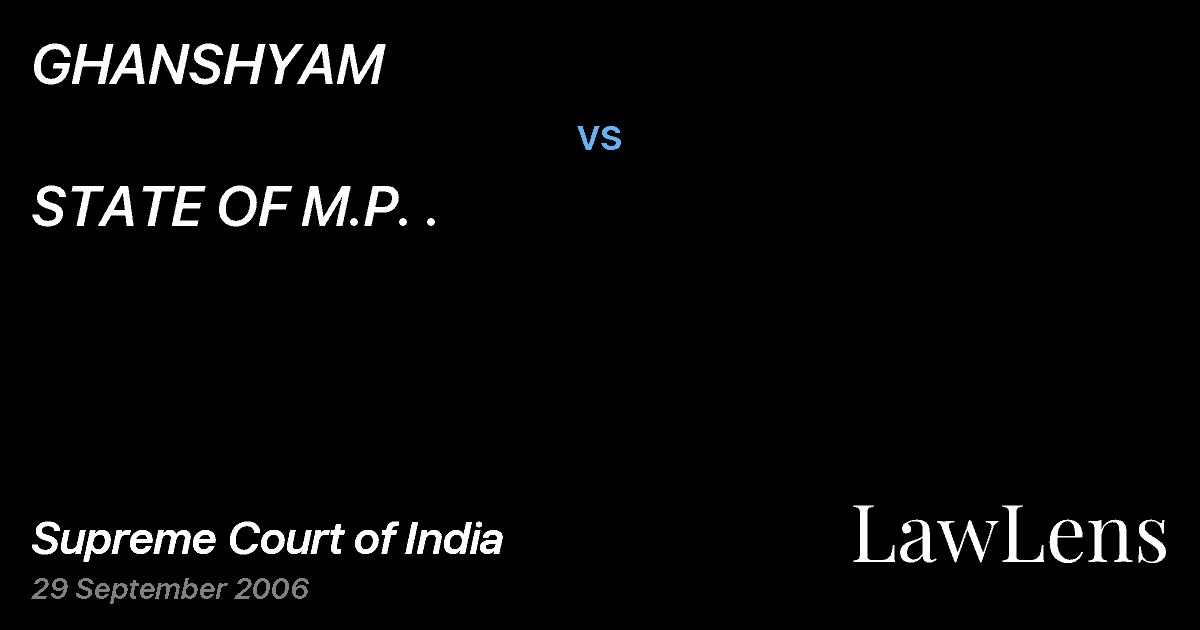 Preview image for GHANSHYAM vs. STATE OF M.P. .