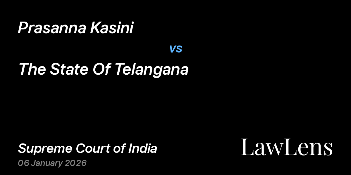 Preview image for Prasanna Kasini vs. The State Of Telangana